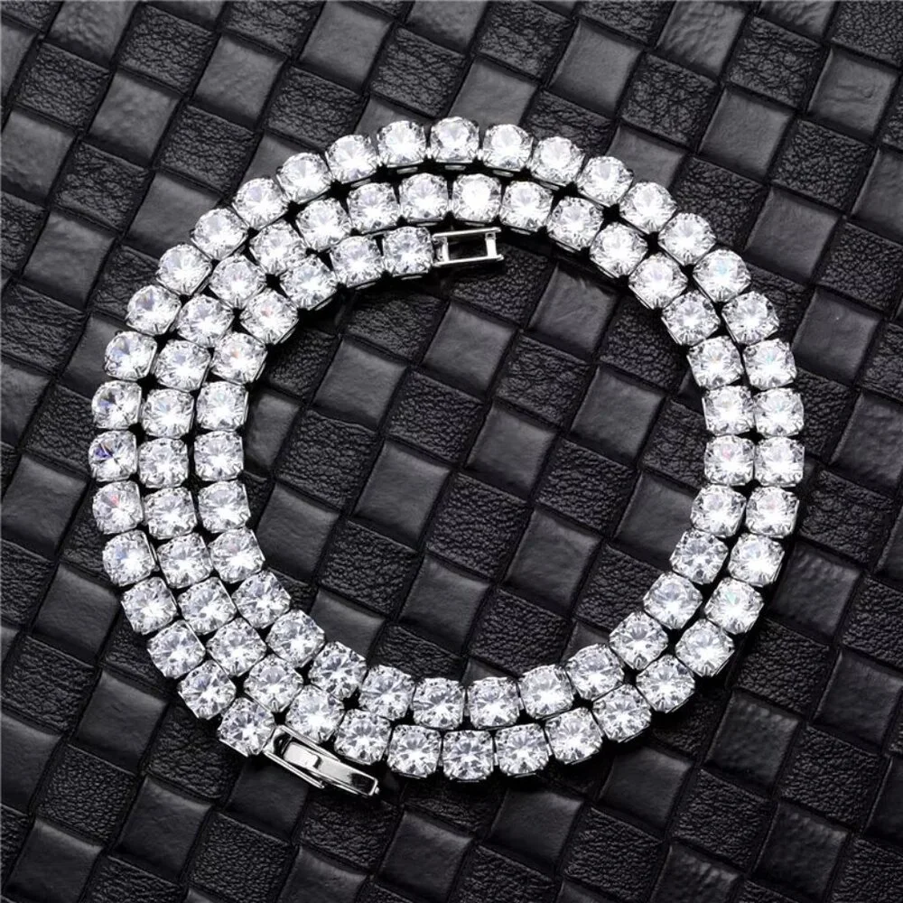 ⭐ Beautiful 20" Diamond Infinity Necklace With 5mm Diamonds 18k White Gold ⭐ - Picture 6 of 7